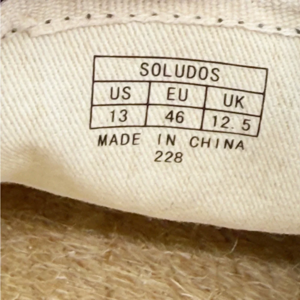Soludos x Rosewood Aqui Me Quedo Navy Blue Slip-On Espadrille Size 13 Vacation